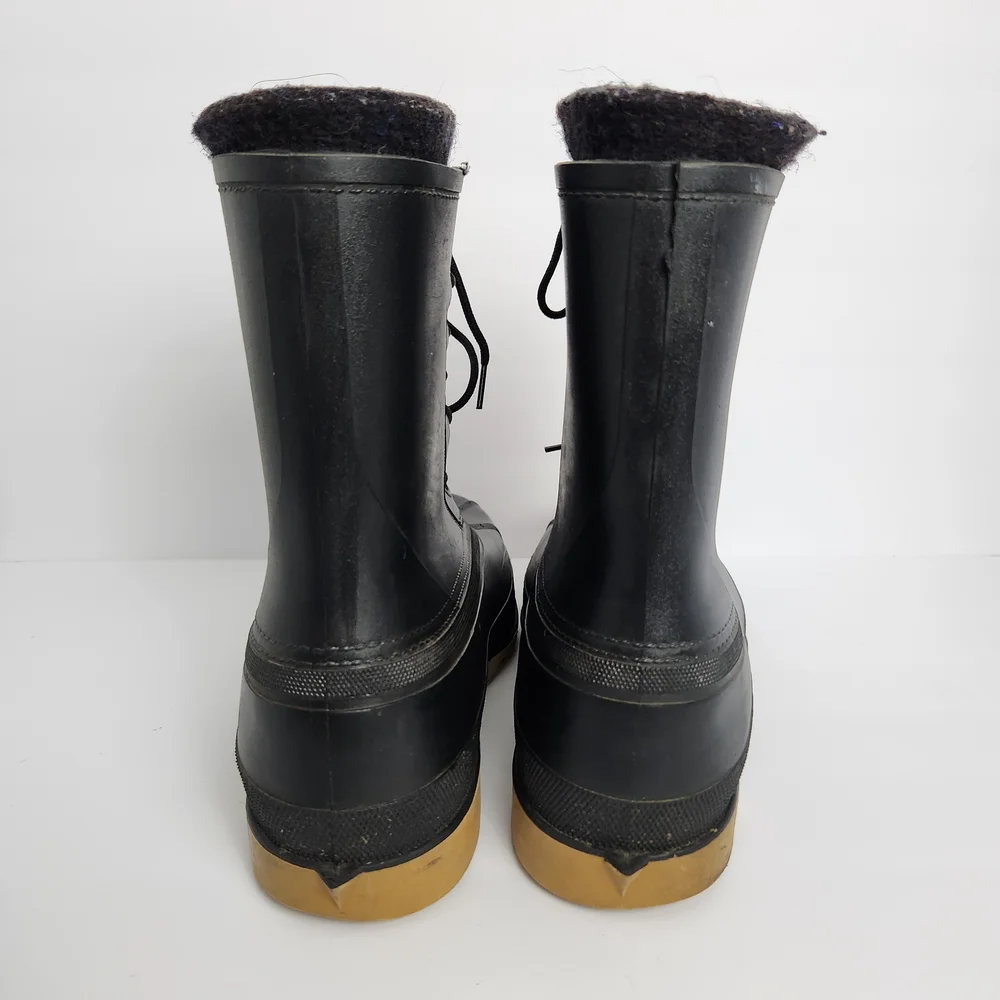 Bata Mens Size 11 Waterproof Rubber Duck Boots Felt Liners 9
